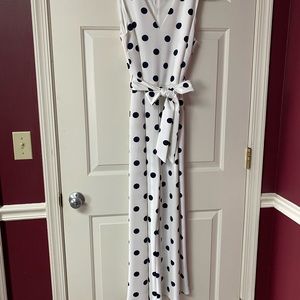 Jumpsuit Polka Dot Navy/White